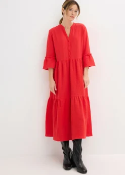 Online Vestido largo de muselina suave Mujer Tallas Pequeñas