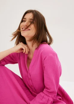 Online Vestido largo de muselina suave Mujer Vestidos|Tallas Pequeñas