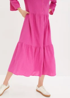 Online Vestido largo de muselina suave Mujer Vestidos|Tallas Pequeñas