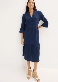 Clearance Vestido largo de muselina suave Mujer Vestidos|Tallas Pequeñas