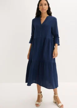 Clearance Vestido largo de muselina suave Mujer Vestidos|Tallas Pequeñas