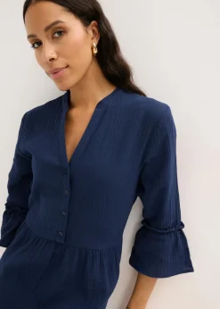 Clearance Vestido largo de muselina suave Mujer Vestidos|Tallas Pequeñas