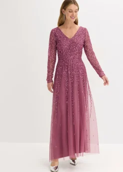 New Vestido largo de noche con lentejuelas Mujer Vestidos|Ropa Elegante