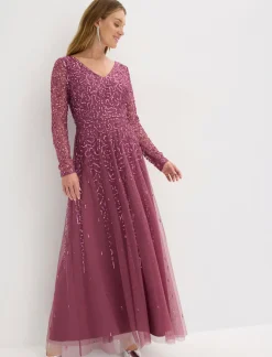 New Vestido largo de noche con lentejuelas Mujer Vestidos|Ropa Elegante