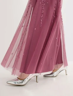 New Vestido largo de noche con lentejuelas Mujer Vestidos|Ropa Elegante