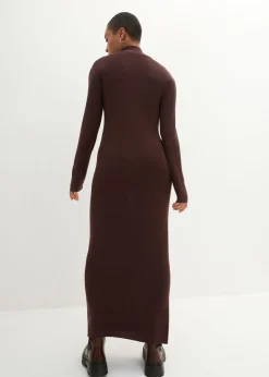 Sale Vestido largo de punto fino de mezcla de viscosa fluida Mujer Vestidos|Ropa De Punto