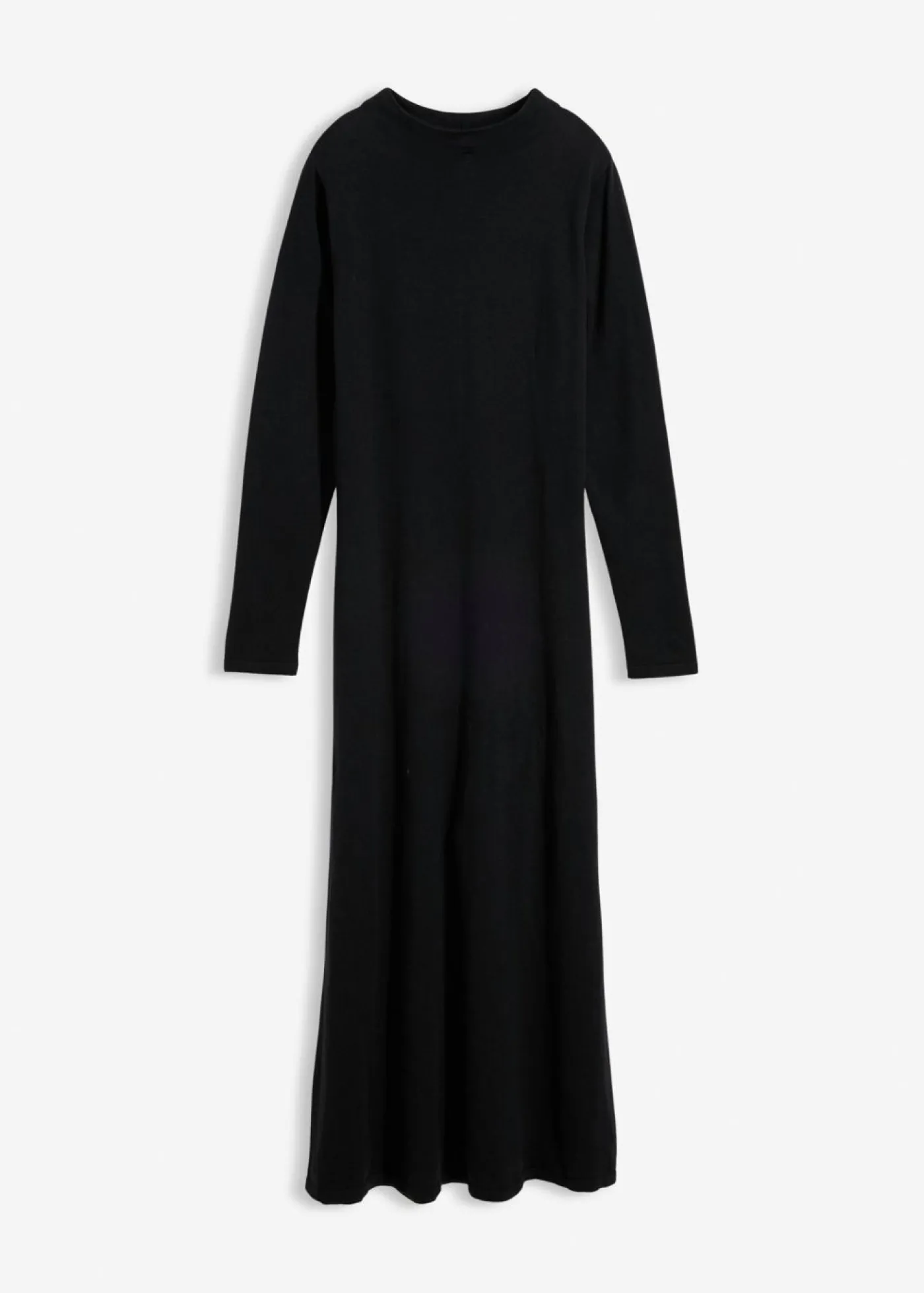 Vestido largo de punto fino con cachemir Mujer Esenciales|Vestidos