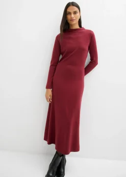 Sale Vestido largo de punto fino con cachemir Mujer Esenciales|Vestidos