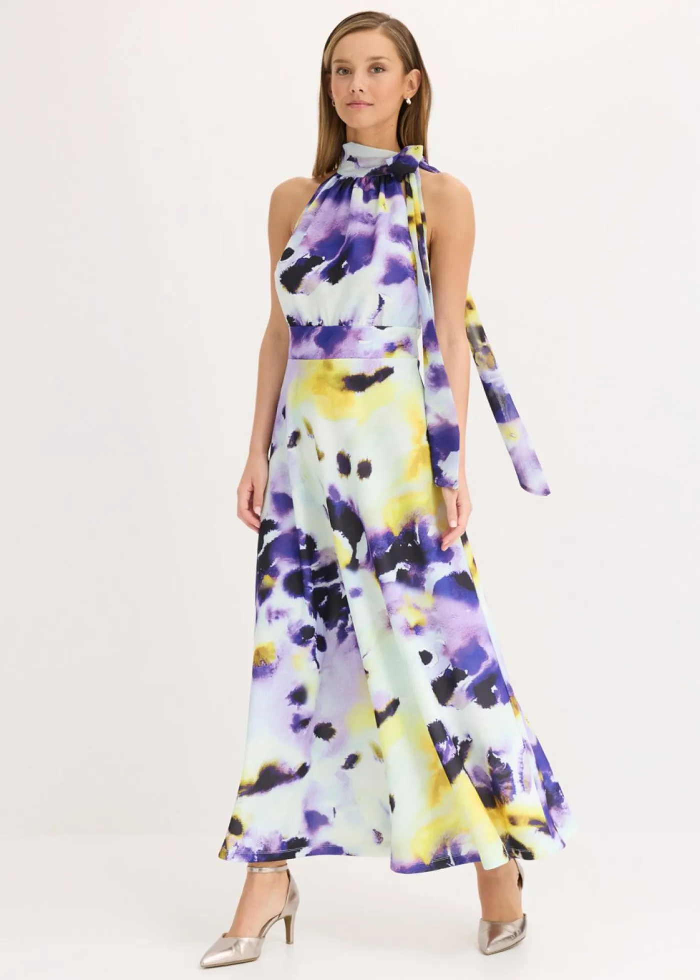 Clearance Vestido largo de tejido de neopreno firme Mujer Vestidos|Ropa Elegante