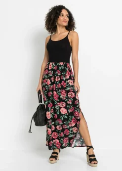 Outlet Vestido largo de viscosa sostenible Mujer Vestidos