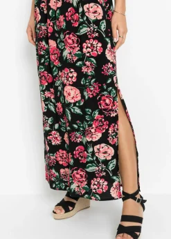 Outlet Vestido largo de viscosa sostenible Mujer Vestidos