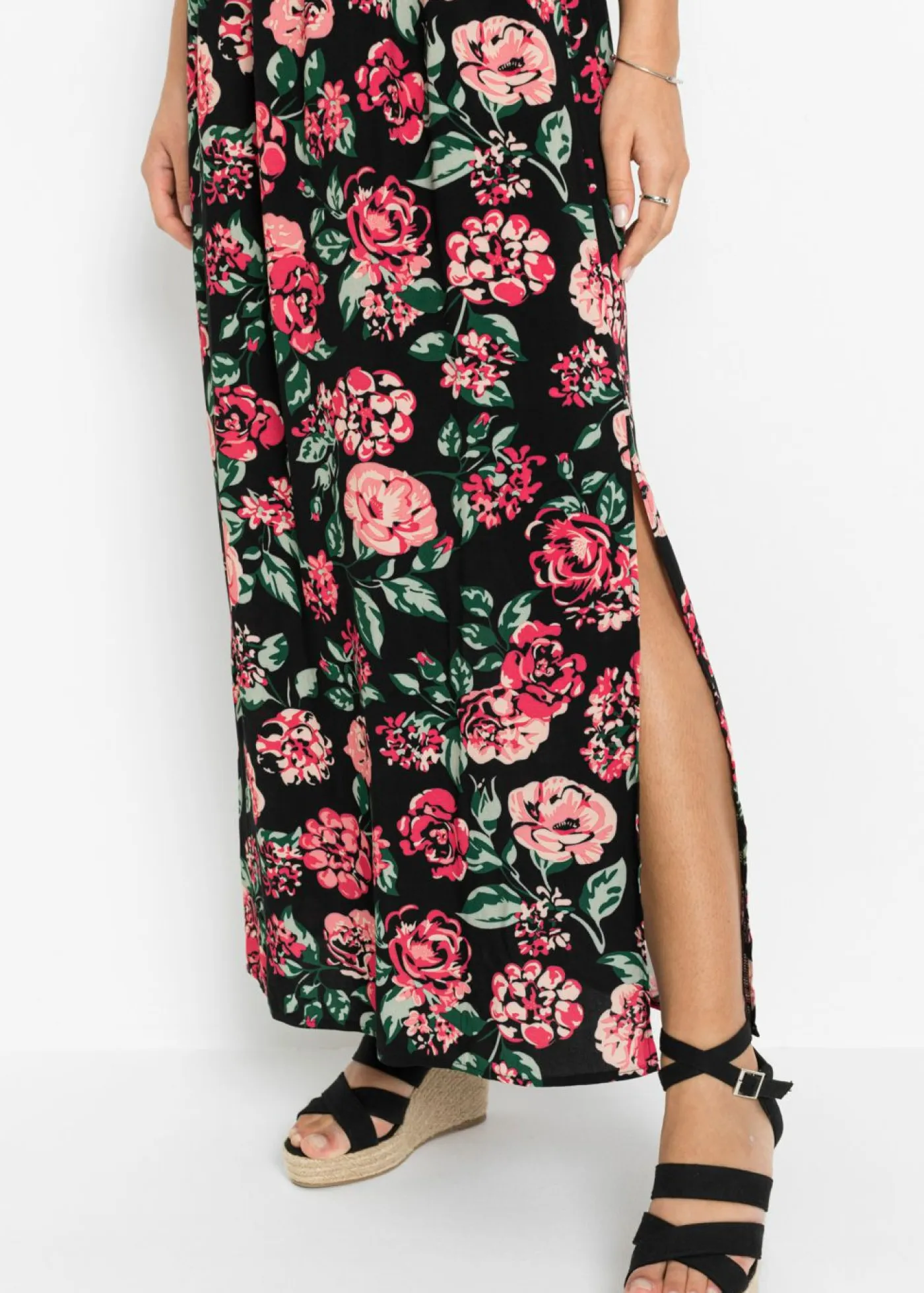 Outlet Vestido largo de viscosa sostenible Mujer Vestidos