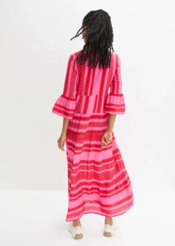 Sale Vestido largo de viscosa fluida Mujer Tallas Pequeñas|Novedades