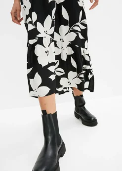 Sale Vestido largo de viscosa fluida Mujer Vestidos|Novedades