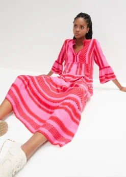 Discount Vestido largo de viscosa fluida Mujer Vestidos|Tallas Pequeñas