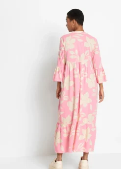 Clearance Vestido largo de viscosa fluida Mujer Vestidos|Novedades