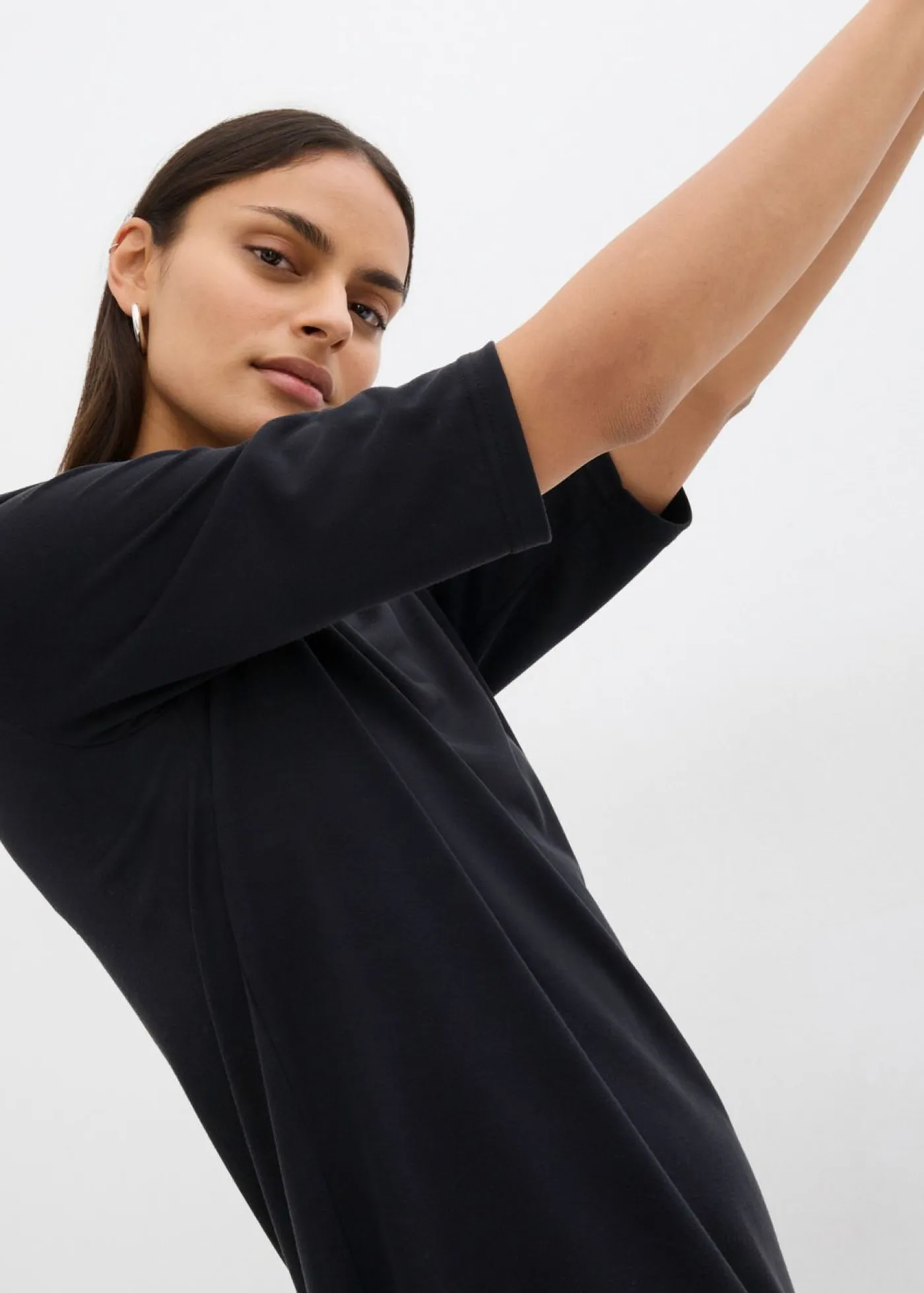 Online Vestido largo en mezcla de modal Mujer Esenciales|Vestidos