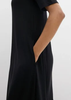 Online Vestido largo en mezcla de modal Mujer Esenciales|Vestidos