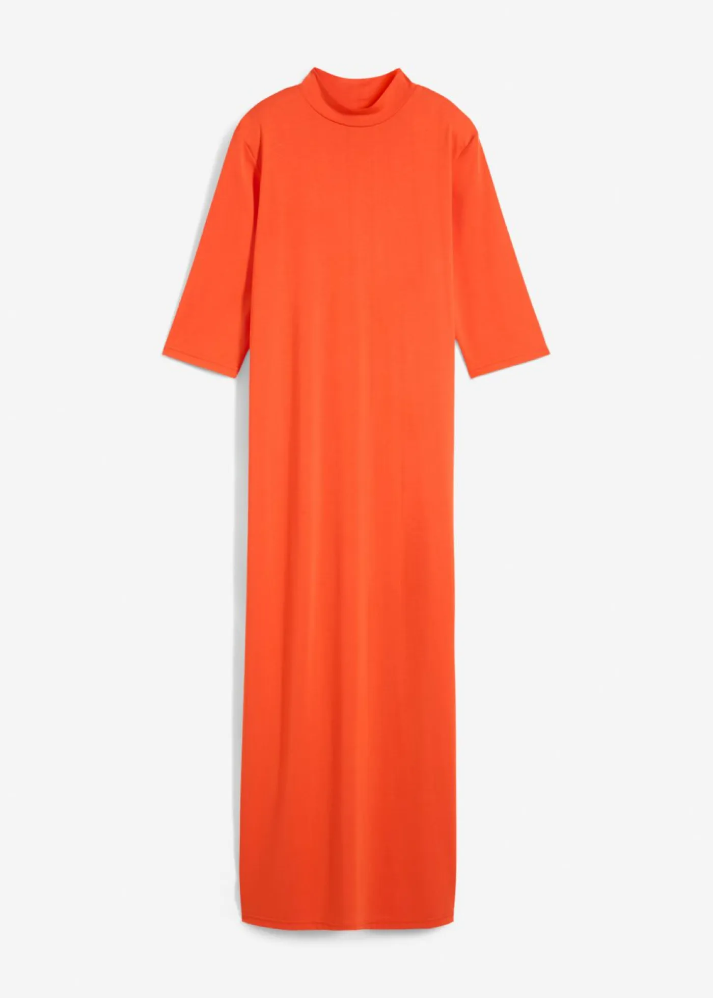 Vestido largo en mezcla de modal Mujer Esenciales|Vestidos