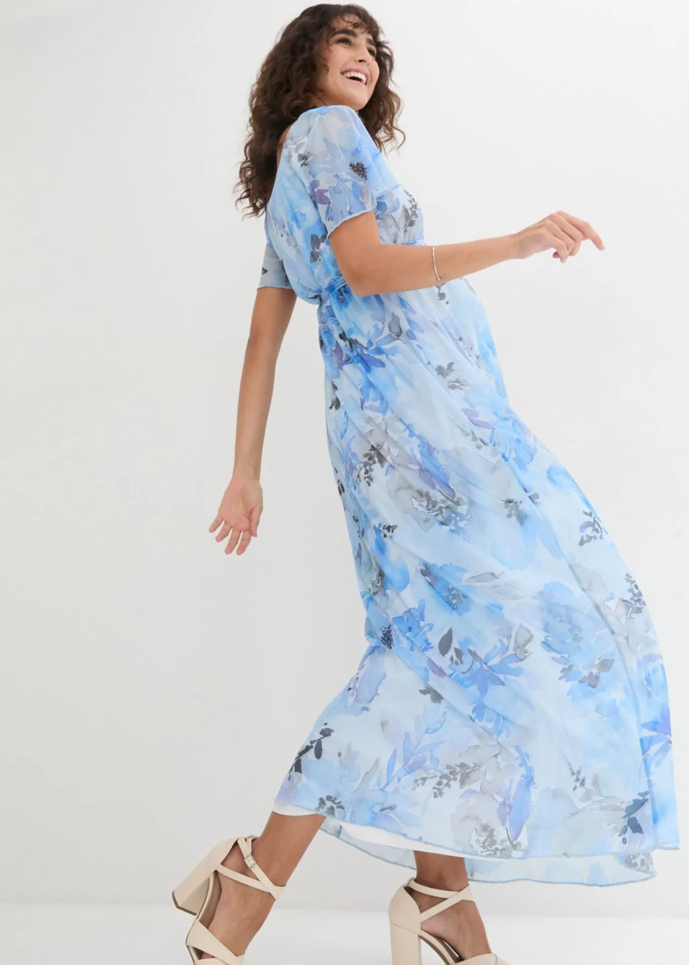 Clearance Vestido largo premamá de malla delicada Mujer Premamá