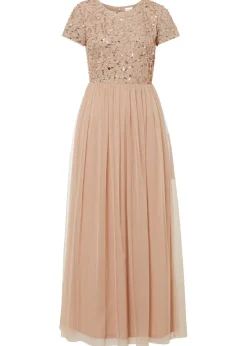 Online Vestido maxi con bordado de lentejuelas Mujer Ropa Elegante|Vestidos