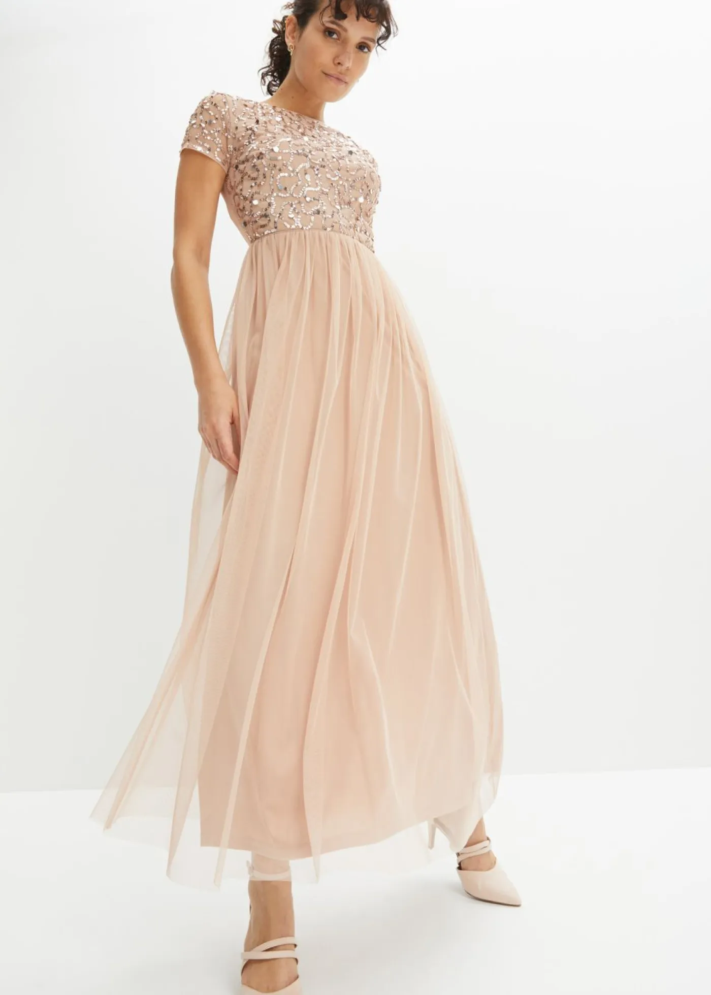 Online Vestido maxi con bordado de lentejuelas Mujer Ropa Elegante|Vestidos