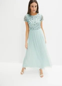 Discount Vestido maxi con bordado de lentejuelas Mujer Vestidos|Tallas Pequeñas