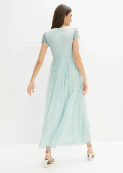 Discount Vestido maxi con bordado de lentejuelas Mujer Vestidos|Tallas Pequeñas
