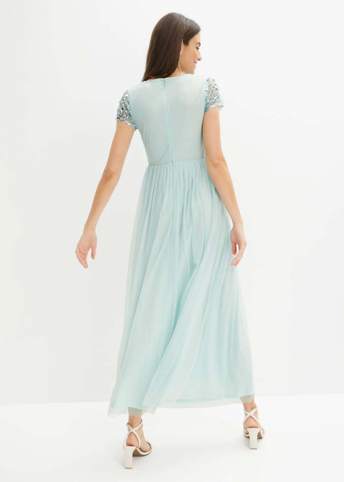 Discount Vestido maxi con bordado de lentejuelas Mujer Vestidos|Tallas Pequeñas
