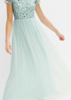 Discount Vestido maxi con bordado de lentejuelas Mujer Vestidos|Tallas Pequeñas