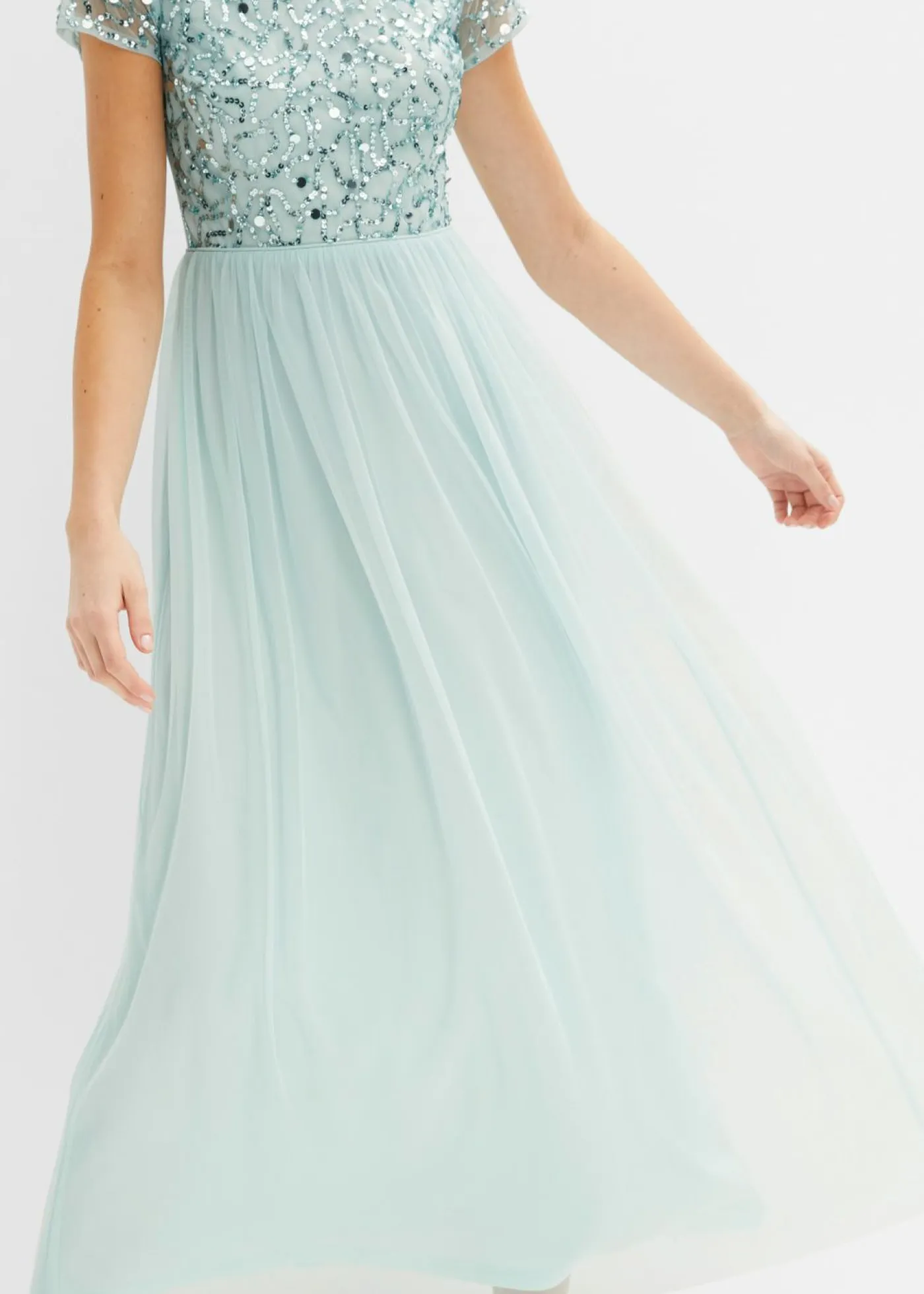Discount Vestido maxi con bordado de lentejuelas Mujer Vestidos|Tallas Pequeñas