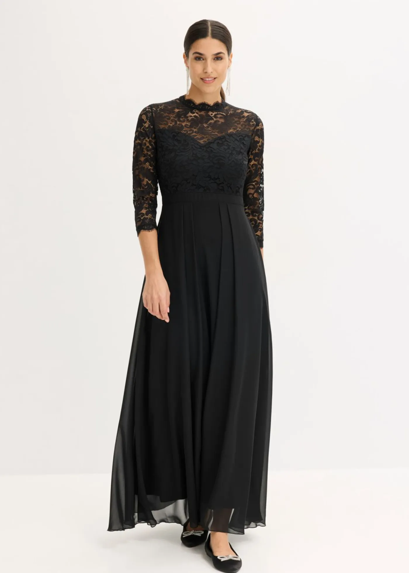 Discount Vestido maxi con encaje Mujer Vestidos|Tallas Pequeñas