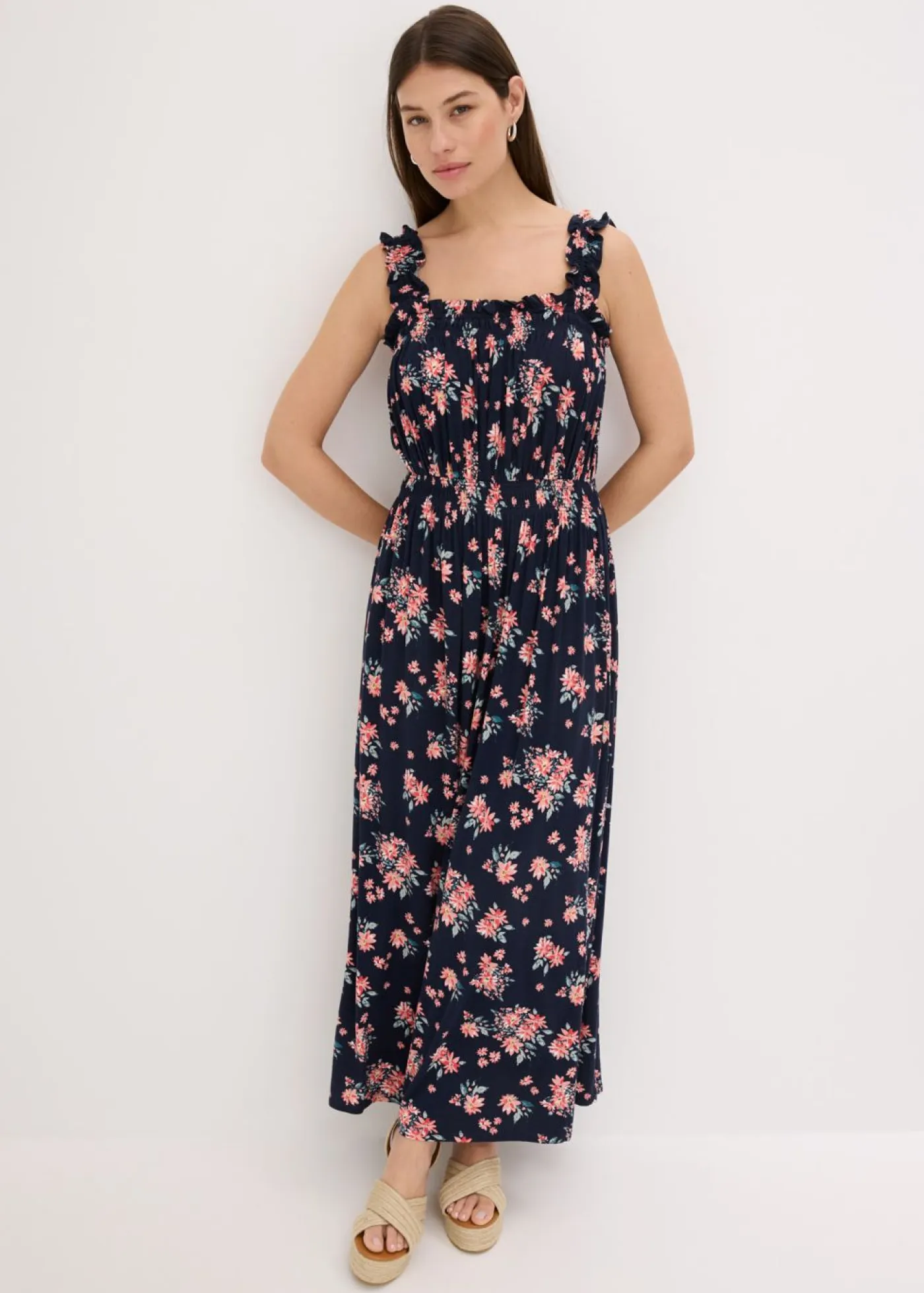 Online Vestido maxi de mezcla de viscosa fluida Mujer Vestidos