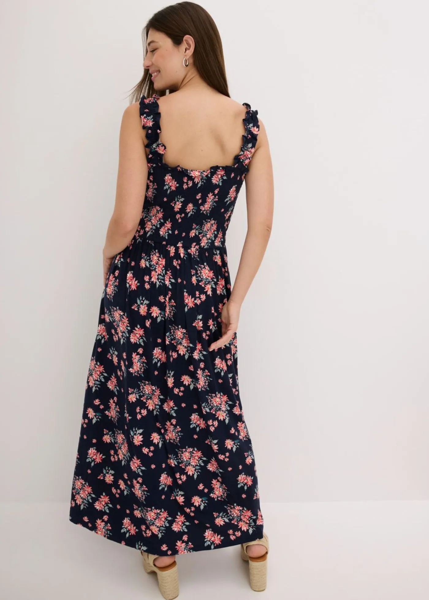Online Vestido maxi de mezcla de viscosa fluida Mujer Vestidos