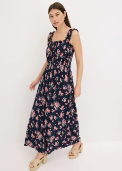 Online Vestido maxi de mezcla de viscosa fluida Mujer Vestidos