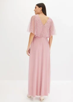 Outlet Vestido maxi de tul fino con bordado de lentejuelas Mujer Ropa Elegante