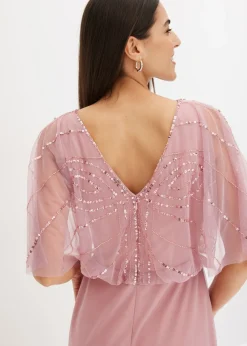 Outlet Vestido maxi de tul fino con bordado de lentejuelas Mujer Ropa Elegante