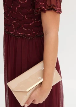 Outlet Vestido maxi de tul fino con bordado de lentejuelas Mujer Vestidos|Novedades
