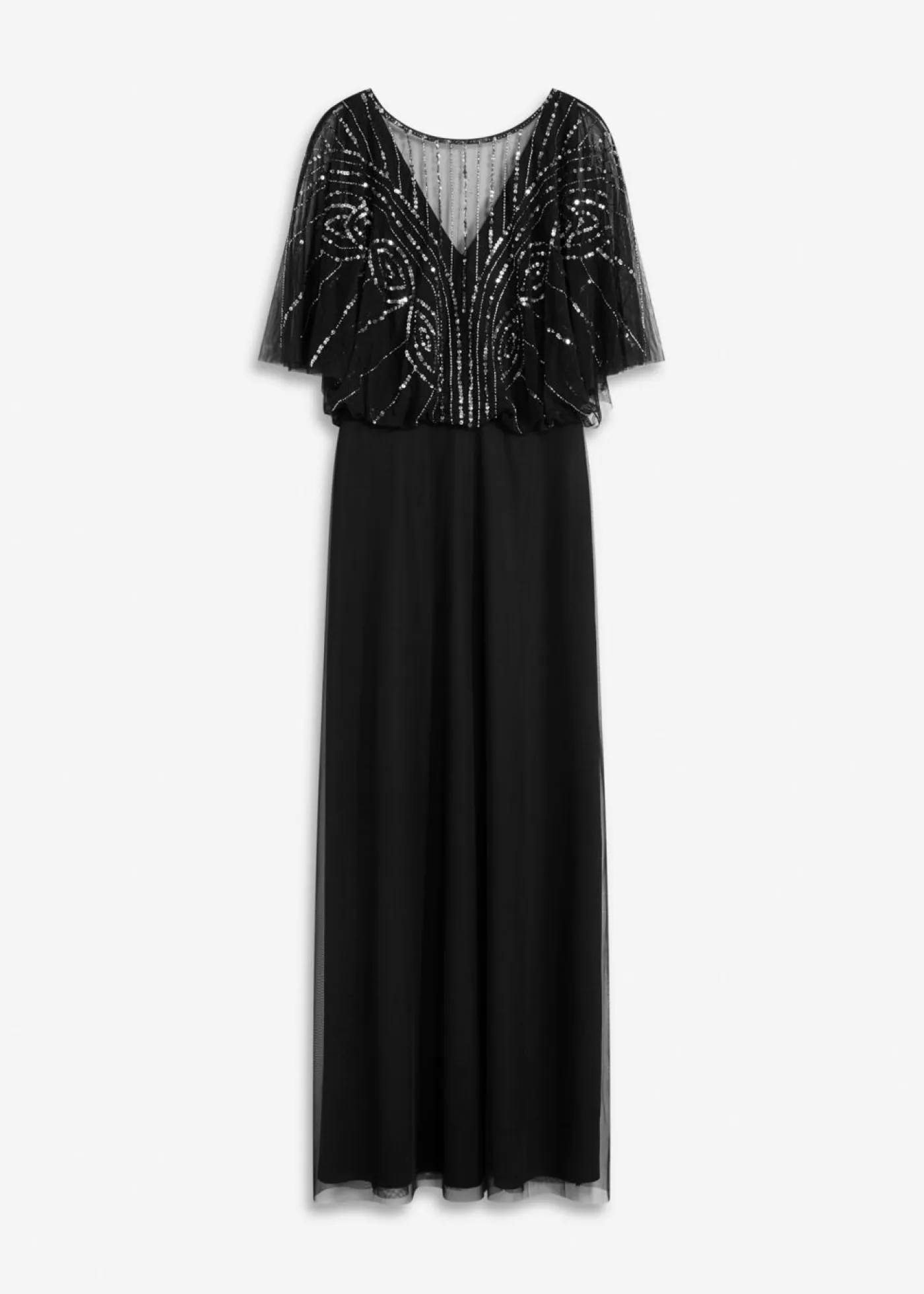 Discount Vestido maxi de tul fino con bordado de lentejuelas Mujer Vestidos|Tallas Pequeñas