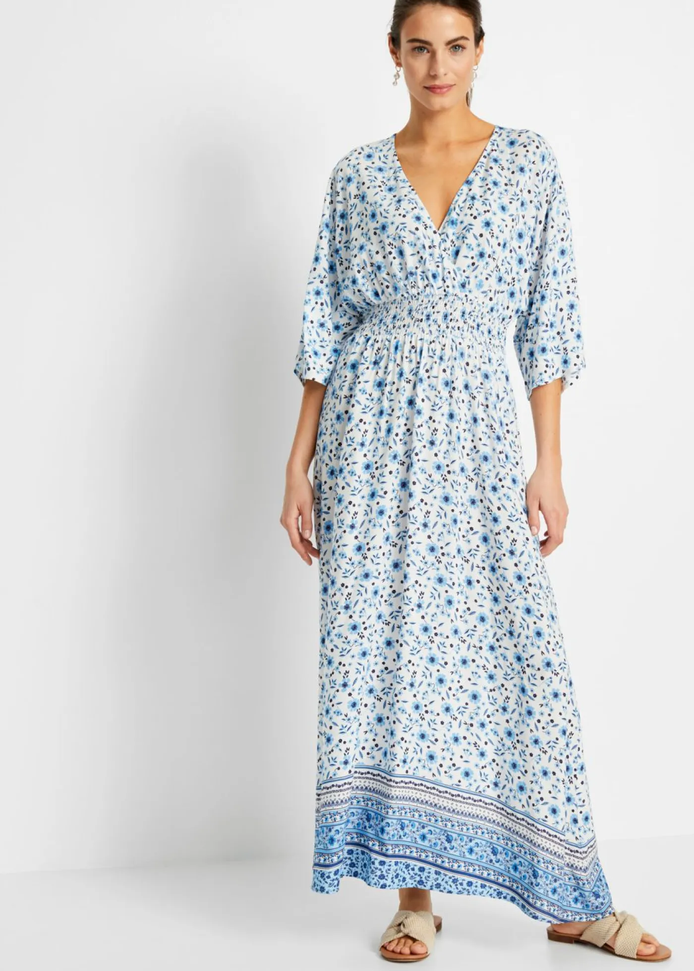 Online Vestido maxi de viscosa pura Mujer Vestidos