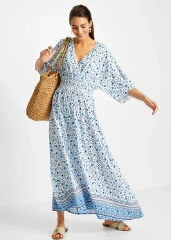 Online Vestido maxi de viscosa pura Mujer Vestidos