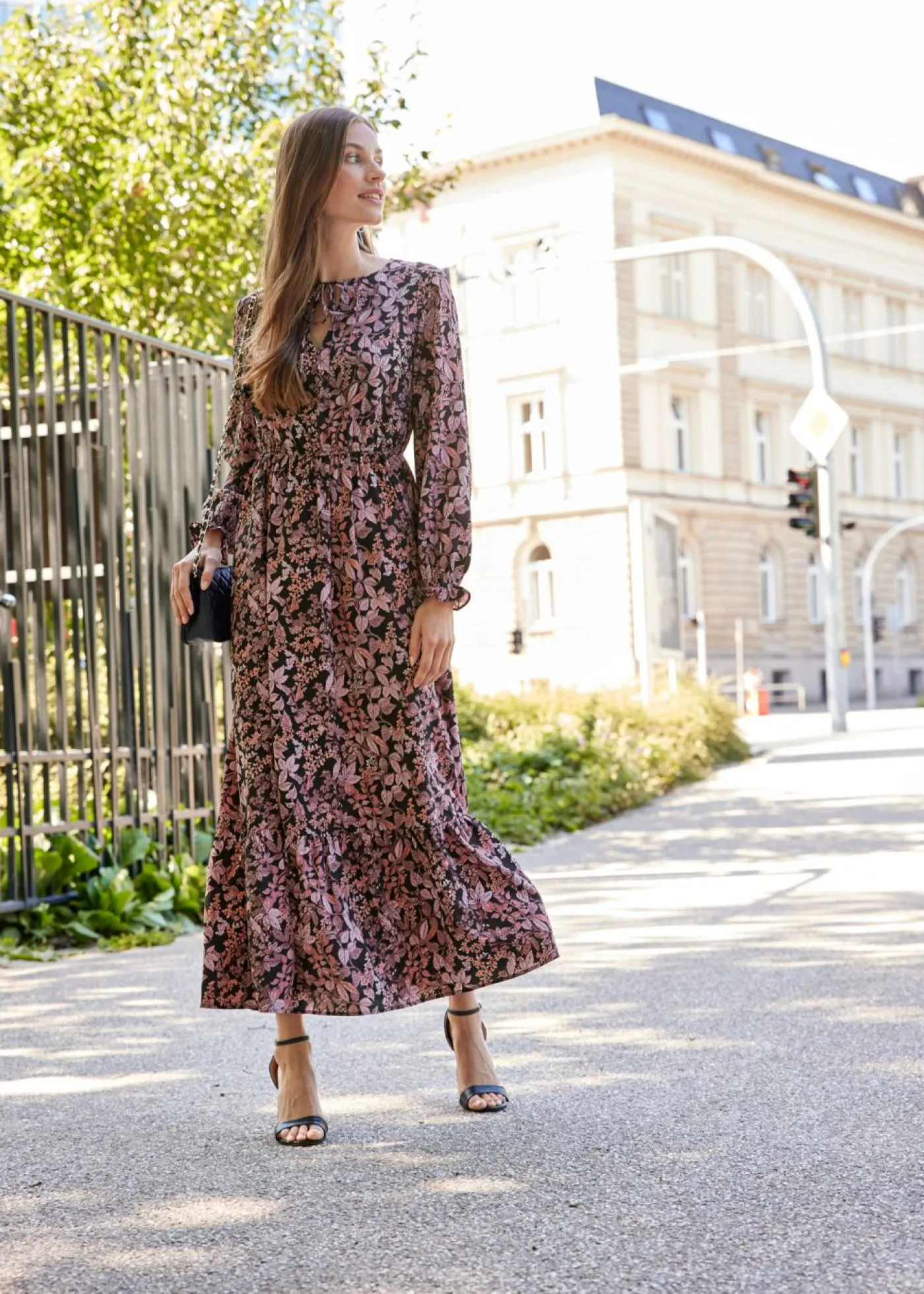 Clearance Vestido maxi de viscosa pura Mujer Vestidos