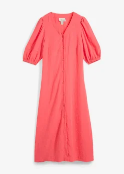 Discount Vestido midi acampanado con mangas abullonadas Mujer Vestidos