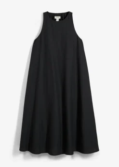 Online Vestido midi acampanado de mezcla de viscosa Mujer Esenciales|Vestidos