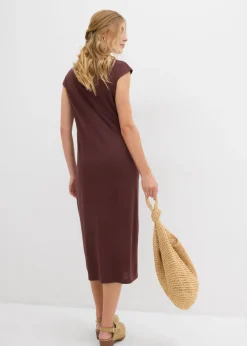 Outlet Vestido midi con aspecto de punto Mujer Vestidos