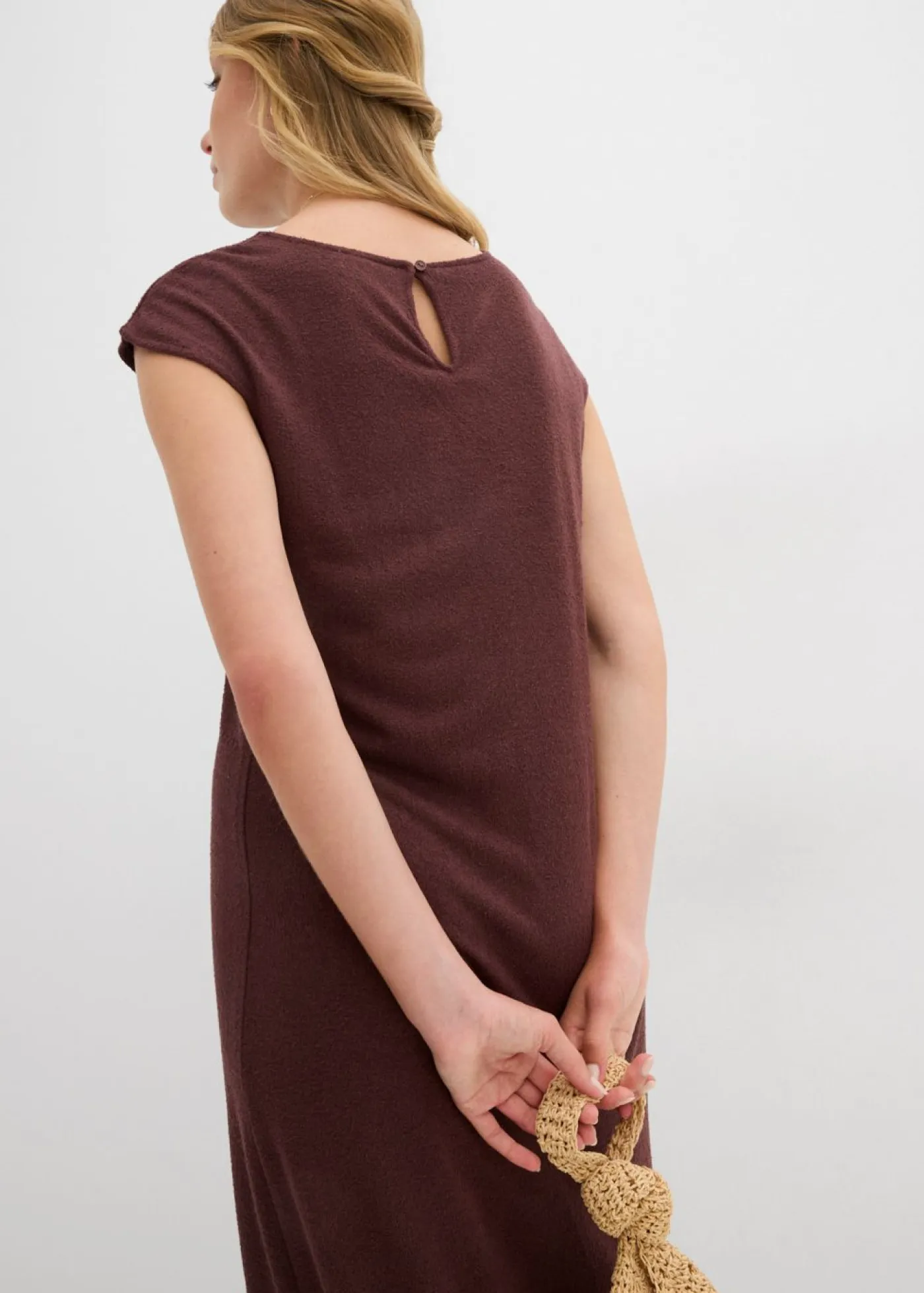 Outlet Vestido midi con aspecto de punto Mujer Vestidos