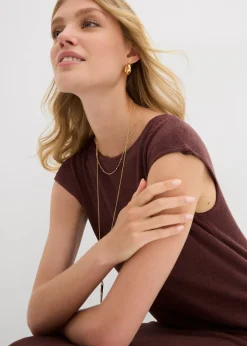 Outlet Vestido midi con aspecto de punto Mujer Vestidos