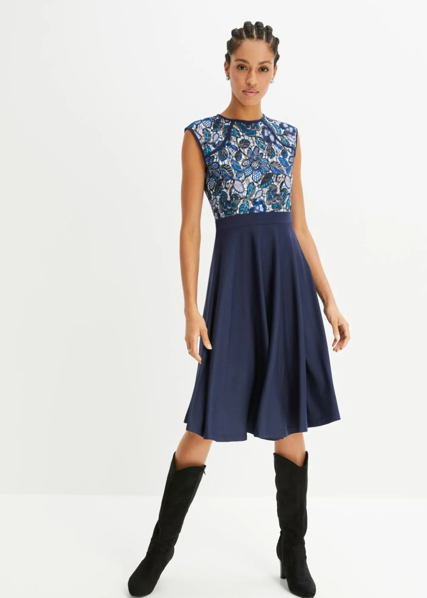 Discount Vestido midi con encaje Mujer Vestidos|Novedades