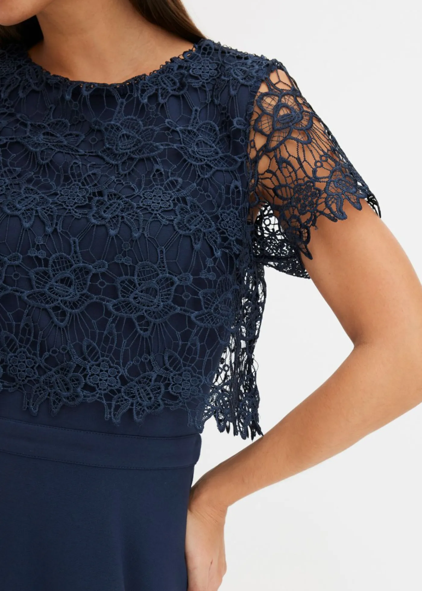 New Vestido midi con encaje Mujer Vestidos|Novedades