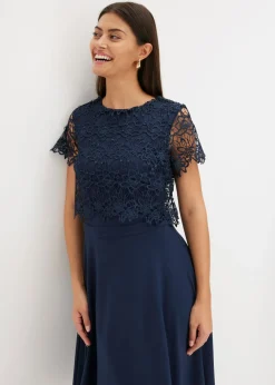 New Vestido midi con encaje Mujer Vestidos|Novedades